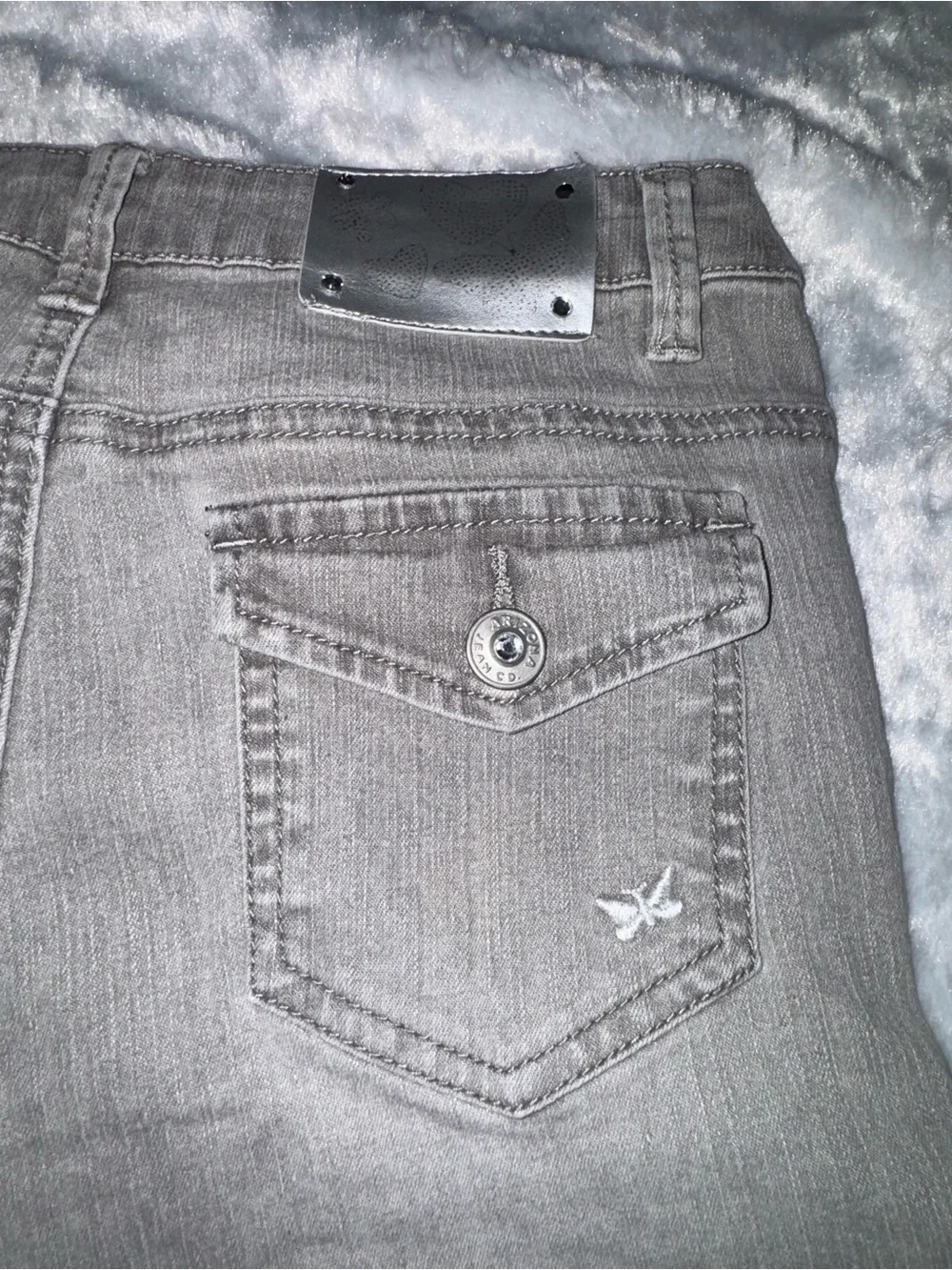 Arizona Jean Company Gray Rolled Hem Bermuda Shorts